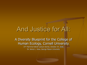 And Justice for All - Cornell University College of Human Ecology