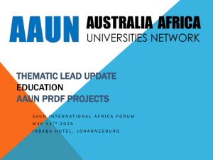 1. Mapping Australia Africa Partnerships in Higher Education