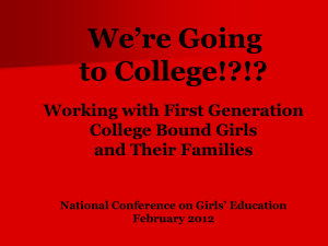 Working with First Gen College Bound Girls and Their Families-1