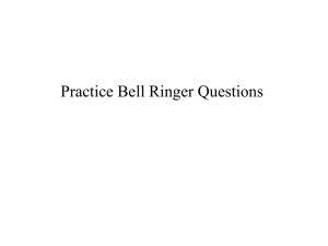 Practice Bell Ringer Q's -lower body only