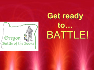 Get ready to… - Oregon Battle of the Books