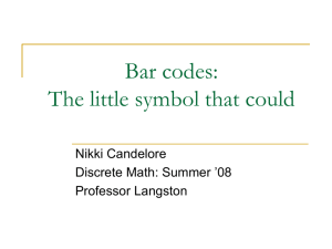 Bar codes - NYU Computer Science Department