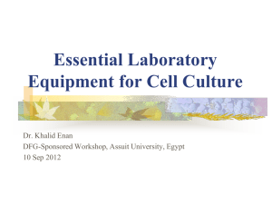01 Essential Equipments for Cell Culture Techniques