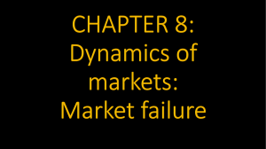 CHAPTER 8: Dynamics of markets: Market failure