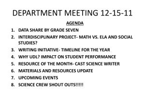 DEPARTMENT MEETING 12-15-11