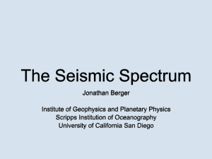 The Seismic Spectrum