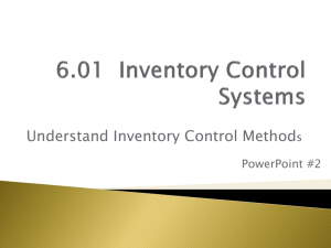 Types of Inventory Control Systems