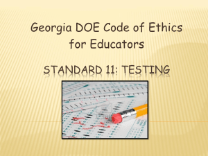 VSU PBA #9 Testing Code of Ethics