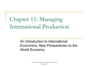 Managing International Production. - An Introduction to International
