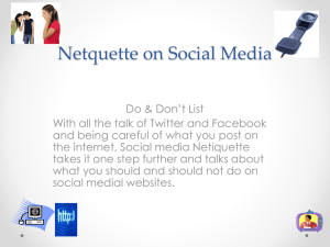 Netquette on Social Media