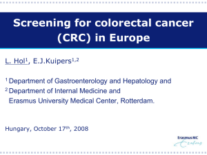 CRC Screening in Europe