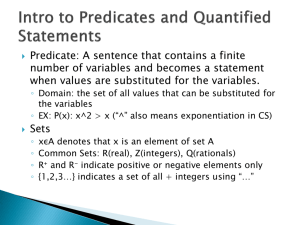 Introduction to predicates