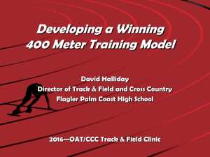 Halliday - 400m Training  - Ohio Association of Track and Cross