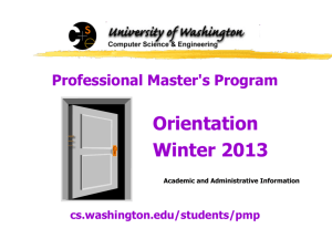 Professional Master's Program - Computer Science & Engineering