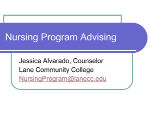 Nursing Program AdvisingFall14