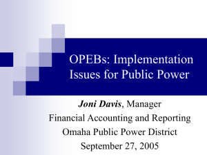 OPEBs: Implementation Issues for Public Power