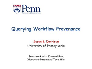 Susan Davidson: Querying Workflow Provenance
