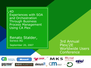 4D Experiences with SOA and Orchestration