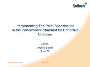 The Paint Specification in the Coating Performance