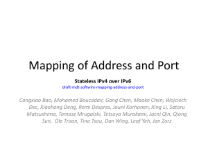 Mapping of Address and Port