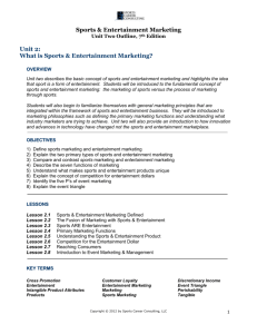 Unit 2 - Sports Career Consulting