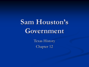 Sam Houston's Government