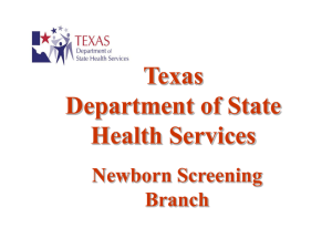 specimen - Texas Department of State Health Services