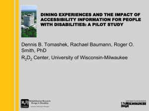 Dining experiences and the impact of accessibility