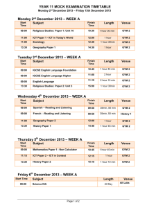 Please click this link to view the Mock Exam Timetable