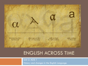 History of the English Language and