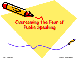 Overcoming Fear of Public Speaking