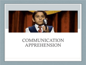 Communication Apprehension (updated 2/17)