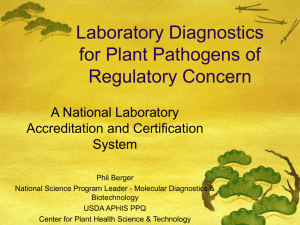 Diagnostics of Plant Pests - National Council of Commercial Plant