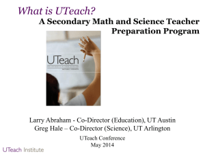 Download: What is UTeach?