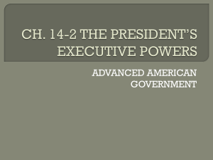 AAG 14-2 The President's Executive Powers