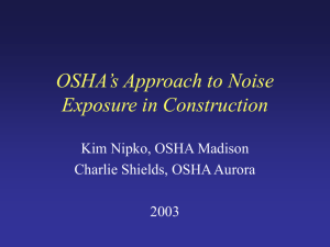 OSHA's Approach to Noise Exposure in Construction