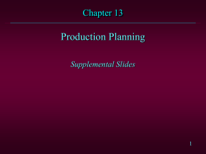 Production-Planning Systems