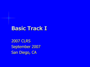 CLRS Basic Track I