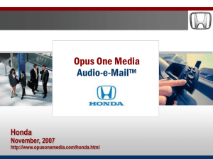 hondaNA - Opus One Media