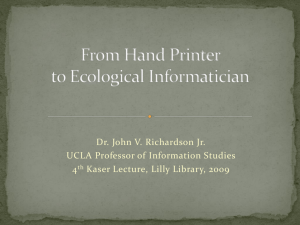 David Kaser - UCLA Department of Information Studies