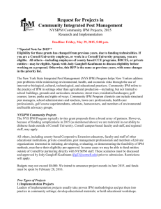 Request for Projects in Community Integrated Pest Management