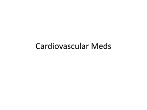Cardiovascular Meds