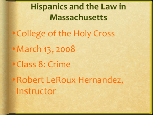 Crime - College of the Holy Cross