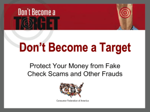 Don't Become a Target - Consumer Federation of America