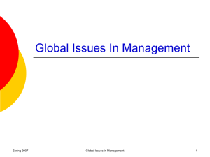 Global Issues in Management - FacStaff Home Page for CBU