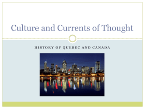 Culture and Currents of Thought