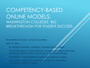 Competency-Based Online Models. WA State 04.19.15