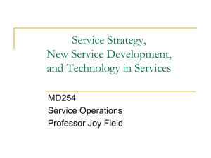 Service Strategy, New Service Development, and Technology in