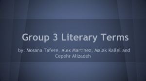 Group 3 Literary Terms