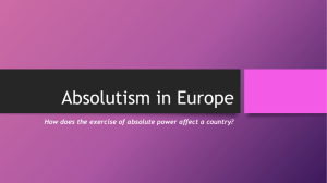 Absolutism in Europe - Mater Academy Lakes High School
